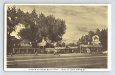 Postcard Utah Salt Lake City UT Bishop's Se Rancho Motor Lodge Motel 1955 Posted picture