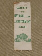 RARE 1896 NATIONAL CANTONMENT GUEST RIBBON I.O.O.F. ODDFELLOWS picture