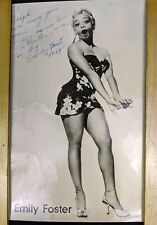 Vintage Signed Photo African American Performer Dancer Emily Foster 1964 picture