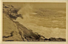 RPPC Pemaquid Point,ME Lincoln County Maine Real Photo Post Card Vintage picture