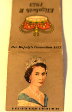 Elizabeth R 1953 Her Majesty's Coronation 1953 Matchbook Cover picture