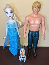 Disney Elsa Kristoff and Olaf Dolls 2015 Hasbro 2013 Mattel picture