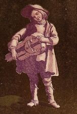 c1880s A La Nouvelle Heloise French Trade Card Victorian Man Holding Guitar  picture