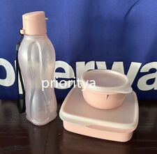 Tupperware Lunch Set 16oz ECO Bottle Ideal Bowl Lunch It Container Blushing Pink picture
