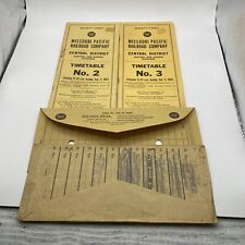 2 MISSOURI PACIFIC RAILROAD TIMETABLE CENTRAL DISTRICT 1963-64 With Envelopes￼ picture