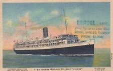 Postcard P & O Turbine Passenger Steamship Florida To and From Cuba  picture