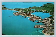 Woods Hole MA-Massachusetts, Aerial View Town Area, Vintage Postcard picture