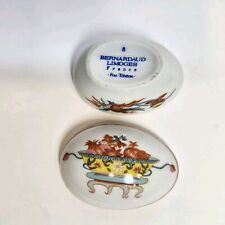 Vintage Bernardaud Limoges Egg Trinket Box Oval Fou Tcheou Porcelain France  #8 picture