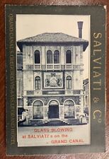 VENEZIA SALVIATI & Co Glass Blowing Grand Canal  Brochure Map Italy 1930s picture