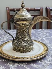 New Engraved Handmade  Beautiful Dallah Islamic Arabic Coffee Pot Qahwa Bedouin picture