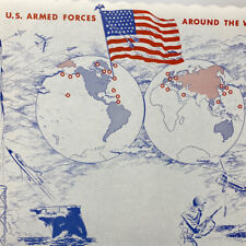 1950s US Armed Forces Army Western Defense Flag Communist Bloc Paper Placemat picture
