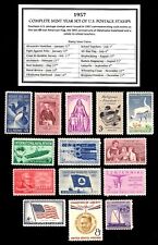 1957 - COMPLETE YEAR SET of Mint, Never Hinged, Vintage Postage Stamps picture
