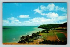 MI-Michigan, Lake Michigan, Aerial Scenic View, Vintage Postcard picture