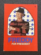 1988 Topps Fright Flicks Stickers Robert Englund Freddy for President #4 picture