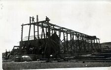 Construction Of A Vintage Building On Rafters Vintage Real Photo RPPC Post Card picture