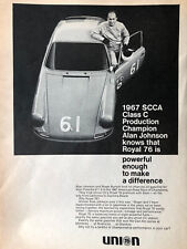 Vintage 1967 1968 Porsche 911 Union 76 original ad picture
