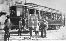 First Street Trolley Car Missoula Montana MT Reprint Postcard picture
