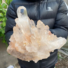 6lb Large Natural Clear White Quartz Crystal Cluster Rough Healing Specimen picture