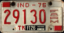 Vintage Indiana Semi License Plate -  - Single Plate 1976 Crafting Birthday farm picture
