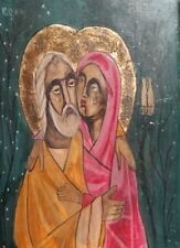 ORTHODOX HAND PAINTED ICON SAINTS ANNE AND JOACHIM picture