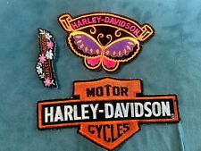 80s Vintage Official Licensed Harley Davidson  Ladies Patches Lot Butterfly. picture
