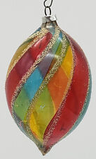 Multicolor Sphere ~ GORGEOUS ~ Blown Glass Ornament ~ West Germany ~ Vintage picture