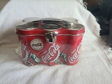 Vintage Coca-Cola Coke 6-pack Can Lunch Box Collectors Tin picture