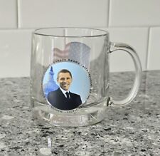 44th President Barack Obama  Glass Coffee Cup Mug Commemorates 2009 Inauguration picture