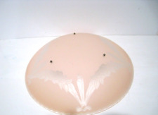 13 in Vintage Ceiling Light Fixture Glass Shade Pink Hanging Chains Included picture