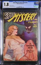 SPICY MYSTERY STORIES #6 (V2 #1) CGC 1.8 CLASSIC GGA HORROR COVER PULP NOV. 1935 picture