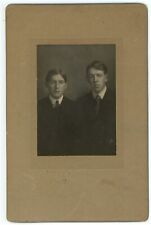 Circa 1900'S Large Cabinet Card Two Handsome Men Wearing Fancy Suits & Ties picture