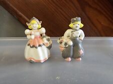 Vintage 1950's Dutch Boy and Girl Salt & Pepper Shakers Plastic picture