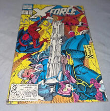 X-Force #4 Spider-Man App. Marvel Comics Sabotage X-Over Anniversary 1991 VF/NM picture