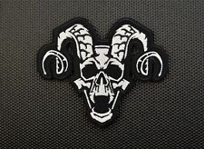 Premium Embroidered Skulltanic Ram Morale Patch Satan Skull 666 Demonic Devil  picture