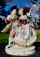 6” Colonial Porcelain Dancers with wales Printed on Back picture