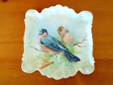 Antique Hand Painted BIRDS Porcelain PLATE, Jean Pouyat Limoges J.P.L., France picture