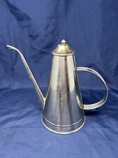 Vintage MCM Nickel Plated Brass Watering Can picture
