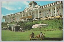 Postcard Grand Hotel Mackinac Island Michigan, Exterior View c1950s picture