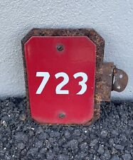 Antique Porcelain Power Plant Control Sign “723” Red Porcelain Sign R picture