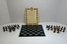 Vintage Gallo Pewter & Gold Plated Chess Set Wizards Dragons Magic Dungeons 90s picture