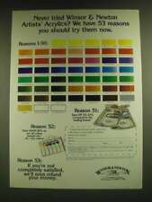 1990 Winsor & Newton Artists' Acrylic Colours Ad - Never tried Winsor & Newton picture