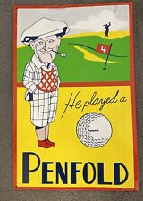 Ben Hogan Golfer Vintage Penfold Advertising Tin Golf Sign picture
