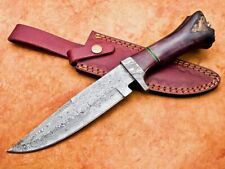 Custom Hand Forged Bowie Knife, Hunting Knife, Damascus Steel Guard EDC AZ-161 picture