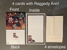 Anna Krajewski Art - 4 VTG Greeting Cards W/ Envelopes Raggedy Ann Dolls 1997 picture