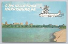 Harrisburg Pennsylvania Capitol of the Keystone State Skyline View Postcard 59 picture