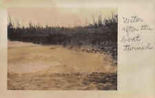 Real Photo Postcard Water After The Boat Turned Crooked River in Michigan~118023 picture