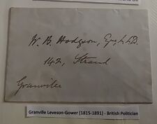 Signed GRANVILLE GEORGE LEVESON GOWER 2ND EARL GRANVILLE KG 1815-1891, signature picture