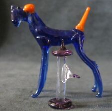 Blown Glass Great Dane Dog and Hydrant no markings picture