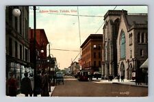 Toledo OH-Ohio, Adams Street, Advertisement, Antique, Vintage Postcard picture