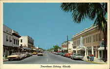 Sebring Florida FL Street Scene Cars c1950s-60s Postcard picture